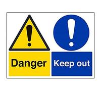 Vsafety warning Safety Sign "pericolo/Keep out", 2 mm, in plastica, 400 mm x 300 mm