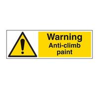Vsafety warning Safety Sign "WARNING anti-climb Paint, 2 mm, in plastica, 450 mm x 150 mm
