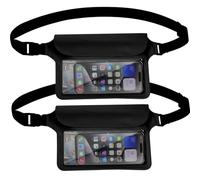 Vsagier Custodia impermeabile con cinghia in vita, IPX8 impermeabile Dry Bag per iPhone, custodia impermeabile universale da spiaggia essenziale per vacanze, kayak, crociera, accessori indispensabili,