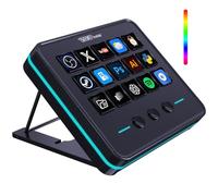 VSDINSIDE Tastiera macro, controller di flusso con 18 tasti programmabili, pad AI visivo personalizzabile, scheda audio USB per OBS, YouTube, scrivania ufficio, laptop, PC, Mac