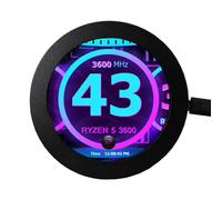 VSDISPLAY 2.8 Pollice GPU/CPU Temp Rotondo Display LCD Monitor 480x480 IPS Sensore Pannello per PC Computer Case Building Accessori FAI DA TE