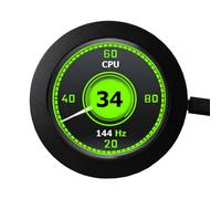 VSDISPLAY 7,4 cm 2,1" 480 x 480 IPS 450nit LCD Round Monitor, mini porta video, alimentazione micro USB, per CPU fai da te GPU temperatura PC case display