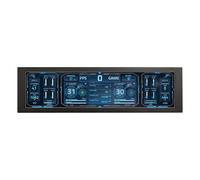 VSDISPLAY Custodia per PC da 9,16 pollici con schermo LCD con editor a tema 1920 x 462 IPS Display barra allungata per il monitoraggio della temperatura del computer RAM CPU GPU dati, nero