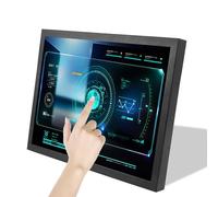 VSDISPLAY Monitor industriale di tocco,19 pollici 1280x1024 1000nit TFT resistivo Touch Sensor LCD Screen, VGA DVI Video Input,Guscio metallico con staffe