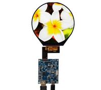 VSDISPLAY Schermo LCD rotondo da 3,4 pollici 800x800 IPS MIPI 330nit e scheda controller 39 pin, porta di alimentazione micro USB