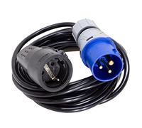 VSDITALIA - Prolunga Adattatore 10 metri con Spina Cee e Presa Standard Tedesco - Cavo 3G1.5 - Protezione IP44 - Camper Campeggio Cantiere Giardino (10 metri)