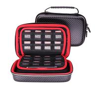 VSEER Custodia protettiva rigida per Nintendo 3DS XL/2DS XL, nero/rosso