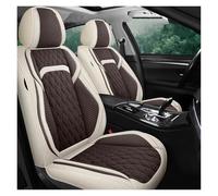 VSESTCDPB Per VW Per Jetta Per Polo 9N Berlina 6R Per Touareg Per Passat B5 B6 B8 Per Golf 7 Per Tiguan Lino Coprisedile Auto Protezioni sedili(Beige Coffee Front)