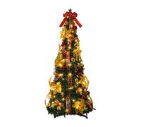 Vseutiac Albero di Natale Pieghevole Salvaspazio con Luci E Decorazioni, Ideale per La Cucina E La Sala Da Pranzo, per Creare Un'atmosfera Festosa in Casa, 1.5 Milioni