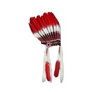 Vseutiac Copricapo Culturale Fascia Piume Rosette Accessorio Costume Piume Verticali Ventaglio Drammatico Ornamento Circolare Artigianale Adatto per Fotografia
