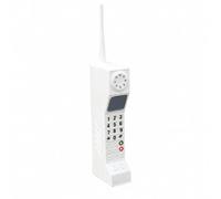 Vseutiac Oggetto Decorativo Telefono Cellulare Vintage Modello Telefono Retro con Antenna E Schermo Scuro Rettangolare per Libreria Banco Accoglienza Palcoscenico, Bianco