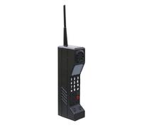 Vseutiac Oggetto Decorativo Telefono Cellulare Vintage Modello Telefono Retro con Antenna E Schermo Scuro Rettangolare per Libreria Banco Accoglienza Palcoscenico, Nero