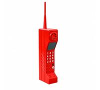 Vseutiac Oggetto Decorativo Telefono Cellulare Vintage Modello Telefono Retro con Antenna E Schermo Scuro Rettangolare per Libreria Banco Accoglienza Palcoscenico, Rosso