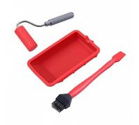 Vseutiac Vassoio per Applicazione Colla Rullo in Silicone Spandicolla Texturizzato Utensile Manuale Manico in Lega di Alluminio Comfort d'Uso Pulizia con Acqua, Zh9217-1