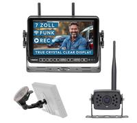 VSG 24 7" - Sistema di retromarcia radio HD per camper e camion, telecamera posteriore senza fili + monitor fai da te 12 V-24 V, fotocamera digitale per auto, specchietto retrovisore per cavalli