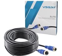 VSG Prolunga per Sistemi di Retromarcia per Auto, Camion, Furgone, Camper, Cavo per Telecamera a 4 PIN, Impermeabile IP67, 12 e 24 V - 7 m