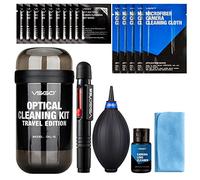VSGO - Kit di pulizia per lenti da viaggio, grigio
