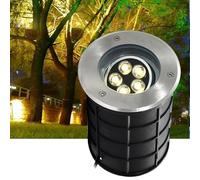 VSHENG LED Luce Sotterranea Faretti da Pavimento Impermeabili IP66 Bassa Tensione AC12/24V Angolo Regolabile Luce del Paesaggio per Vialetto Terrazza Giardino Esterno Faretto(White,12W-AC24V)