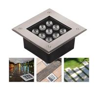 VSHENG LED Luci del Paesaggio - Esterni Luce Sotterranea IP66 Impermeabile AC85-265V Quadrato Faretti da Incasso per Vialetto, Terrazza, Gradino, Giardino, Illuminazione Architettonica(White,6W)