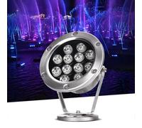 VSHENG Subacquee Luce dello Stagno Acciaio Inossidabile Faretto Bassa Tensione AC12/24V Impermeabile IP68 LED Luci della Piscina per Cascate Parchi Fontana Luce del Paesaggio(White,36W-AC12V)