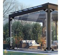 VSHENG Telo Trasparente - Tende A Pannello Resistente Impermeabile Teloni in Plastica 0,35mm Antipioggia Telone in Vinile per Esterni Giardino Serre Terrazze Tetti Portico(1x3m)