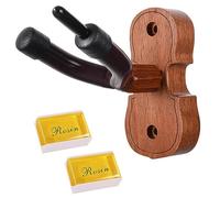 Vshinic - Gancio da parete per violino in legno, supporto per violino e viola con gancio per arco per casa e studio