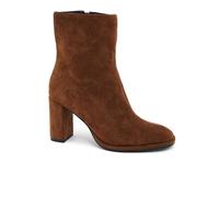 VSI IRMA Stivaletti vegan marroni tacco alto zip scarpe vegane Made in Italy - Colore: Marrone, Taglia: 36