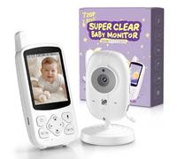 VSIFEHSO Baby Monitor 2.8'' 720p HD 2000mAh Batteria con Comunicazione Bidirezionale VOX Visione Notturna Sensore di Temperatura Ninne 8 Ninne Nanne