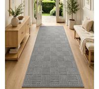 VSIWB Tappeto a passatoia per corridoio, 80 x 200 cm, lavabile, antiscivolo, a pelo corto, effetto 3D, soffice, moderno, per cucina, soggiorno, camera da letto, ingresso