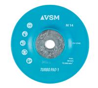 VSM - Platorelli di supporto per dischi fibrati TURBO PAD 3 duro/nervato, ⌀ Esterno: 115 mm 115