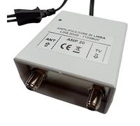 Vsnetwork Amplificatore antenna TV digitale terrestre autoalimentato con filtro LTE/4G, Guadagno massimo 20 dB Regolabile, da interno, 1 ingresso / 1 uscita