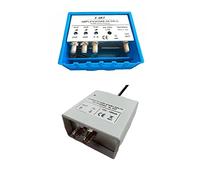 Vsnetwork Kit Amplificatore Antenna TV da Palo 40 dB + Alimentatore 12V 100 mA, Filtro Lte/5G, Regolabile