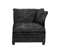VSOGA Cloud Divano One Seat, Modern Sectional Couch, for Living Room Bedroom and Apartment, Comfy Double Layer Upholstered Seat Cushion, tessuto di ciniglia traspirante, nero, DE501BBK