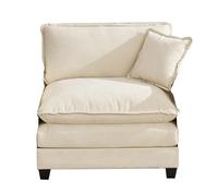 VSOGA Cloud Sofa One Seat, Modern Sectional Couch, for Living Room Bedroom and Apartment, Comfy Double Layer Upholstered Seat Cushion, tessuto di ciniglia traspirante, beige, DE501BBG