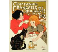 VsoxA Dipinti Famosi Pezzi Poster Astratto Quadro su Tela Poster La compagnia francese del cioccolato e del tè di Théophile Alexandre Steinlen per L'arredamento Della Camera da Letto 60x90cm