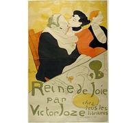 VsoxA Dipinti Famosi Stampe Artistiche Stampe Wall Art Reine De Joie di Henri De Toulouse Lautrec per Decorazioni per la Casa 60x90cm