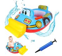Vspek Anello di Nuoto del Fumetto, Stile dell'auto Salvagente Neonato Galleggiante Gonfiabile del Bambino Dell'anello di Nuoto del Baby Float Salvagente con Seggiolino and Gonfiatore (Bulldozer)
