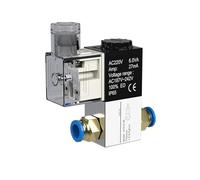 VSPPJYFG Elettrovalvole 2V025-08 Elettrovalvola pneumatica normalmente Chiusa a 2 Posizioni e 2 Porte da 1/4" 12 V 24 V 110 V 220 V(Ac220v,2v025-08 w BTPC1202)