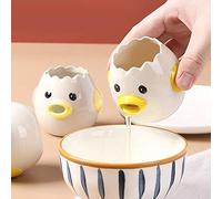 VSREI Separatore uova Pollo, Separatore di Uova in Ceramica Egg Yolk Separa Tuorli d Uovo Pulcini Divertente per Cucina, Panetteria, Campeggio (Giallo)
