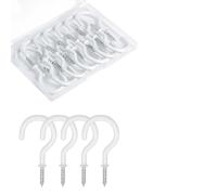 vsshe 14 ganci a vite da 5 cm, ganci da soffitto in plastica nera, gancis multiuso per appendere piante, tazze, stoviglie, legno, sotto armadi, mensole e utensili da cucina