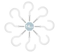 vsshe 14 Pezzi Ganci a Vite, Ganci Da Soffitto, Ganci a Tazza, Ganci per Soffitto in Metallo Occhio Bulloni Ganci Avvitabili con Filettatura, Viti ad Anello per Casa Ufficio ed Esterni -2 Inch