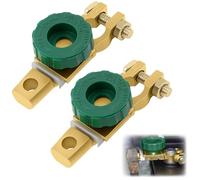 vsshe 2 Pezzi Interruttore Stacca Batteria, 12-24V interruttore principale della batteria in Ottone di alta qualità, Interruttores a Batterias per Auto,Stacca Batterias Auto,per auto,moto,barca marina