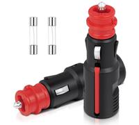 vsshe 2 Pezzi Spinotto Presa Accendisigari Auto 12V/24V, presa da 10 A | Spina Accendisigari Universale, Con 2 Fusibile da 10A, Maschio Presa Accendisigari per Auto, Moto, SUV, Camion, Camper