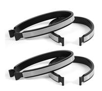 vsshe Clip per Pantaloni da Bicicletta, 4 PCS Clip Riflettente, Clips per Pantaloni da Ciclismo Elastici, Clips per Pantalonis da Bicicletta Leggeri, Clips Riflettenti per Attrezzatura da Ciclismo