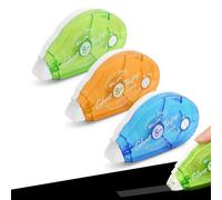 vsshe Colla Roller Biadesivo, 3 Pezzi Dispenser di Nastro Biadesivo Trasparente, Colla a Nastro Set per Artigianato, Creazione di Biglietti, Foto, Diario e Scrapbooking(8M*8mm)