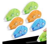 vsshe Colla Roller Biadesivo, 6 Pezzi Dispenser di Nastro Biadesivo Trasparente, Colla a Nastro Set per Artigianato, Creazione di Biglietti, Foto, Diario e Scrapbooking(8M*8mm)
