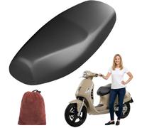 vsshe Coprisella Moto Taglia per Selle da 95 a 115cm, Coprisedile per moto universale impermeabile coprisella, Coprisella Scooter Impermeabile, in Pelle Nero Elasticizzato, Antiscivolo Antigraffio(XL)