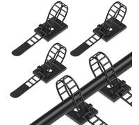 vsshe Fascette Fermacavi in Autoadesive, 50 Pezzi Supporto per Fascette per Cavi, Supporto per Fascette Stringicavo, Clip per Cavi Autoadesive Regolabili, Fermacavo Adesivo per Ufficio e Casa（Nero)