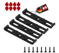 vsshe Portatarga Senza Cornice, 4 pezzi portatarga auto, Unita Porta Targa Auto, Supporto Targa Auto Invisibile e Rimovibile Con viti, Adatto a targhe larghe 110 mm(3D / Austria Non applicabile)