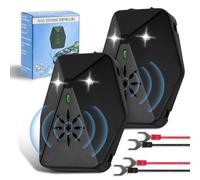vsshe Repellente Topi per Auto, 2 Pezzi Repellente Martore Auto con Flash, Scaccia Topi Portatile, Ultrasuoni per Topis a Batteria, Anti Martora, Anti Faine, Donnole, per Martore Garage,Casa,Giardino